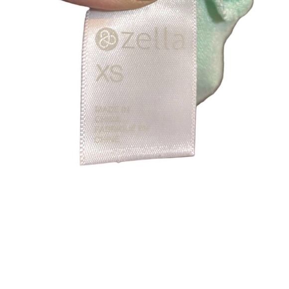 Zella All Day Shirt Seaglass Diagonal Ruching Size XS - Picture 7 of 8